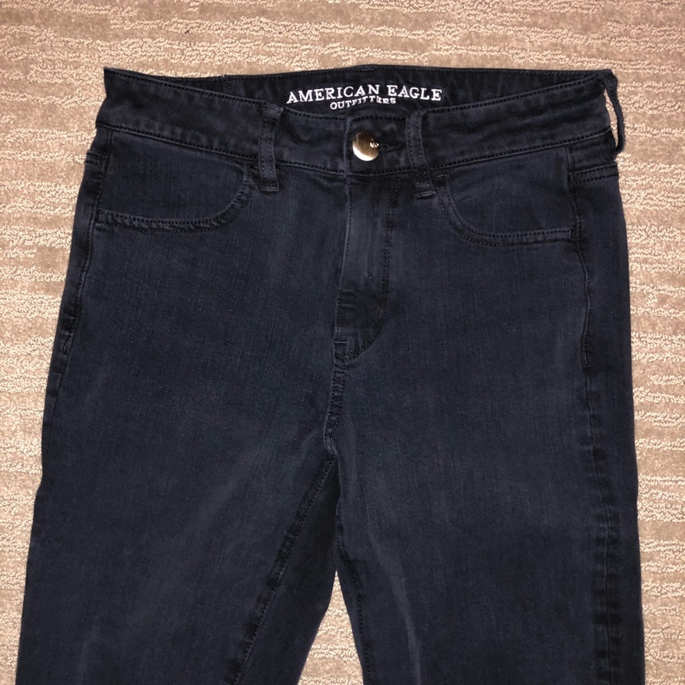 American Eagle Super Stretch Black Hi-Rise Jegging